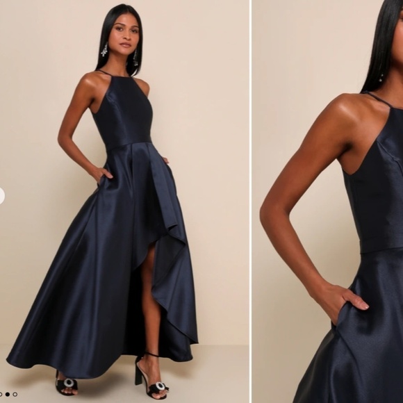 LULU's Prom Wedding Chic Special Event Elegant Sexy High Low Hem Dress - Picture 1 of 6